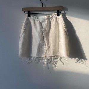 Vintage Linen Mini Skirt